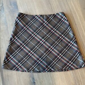 Princess Polly Plaid mini A-Line Skirt- Size 4